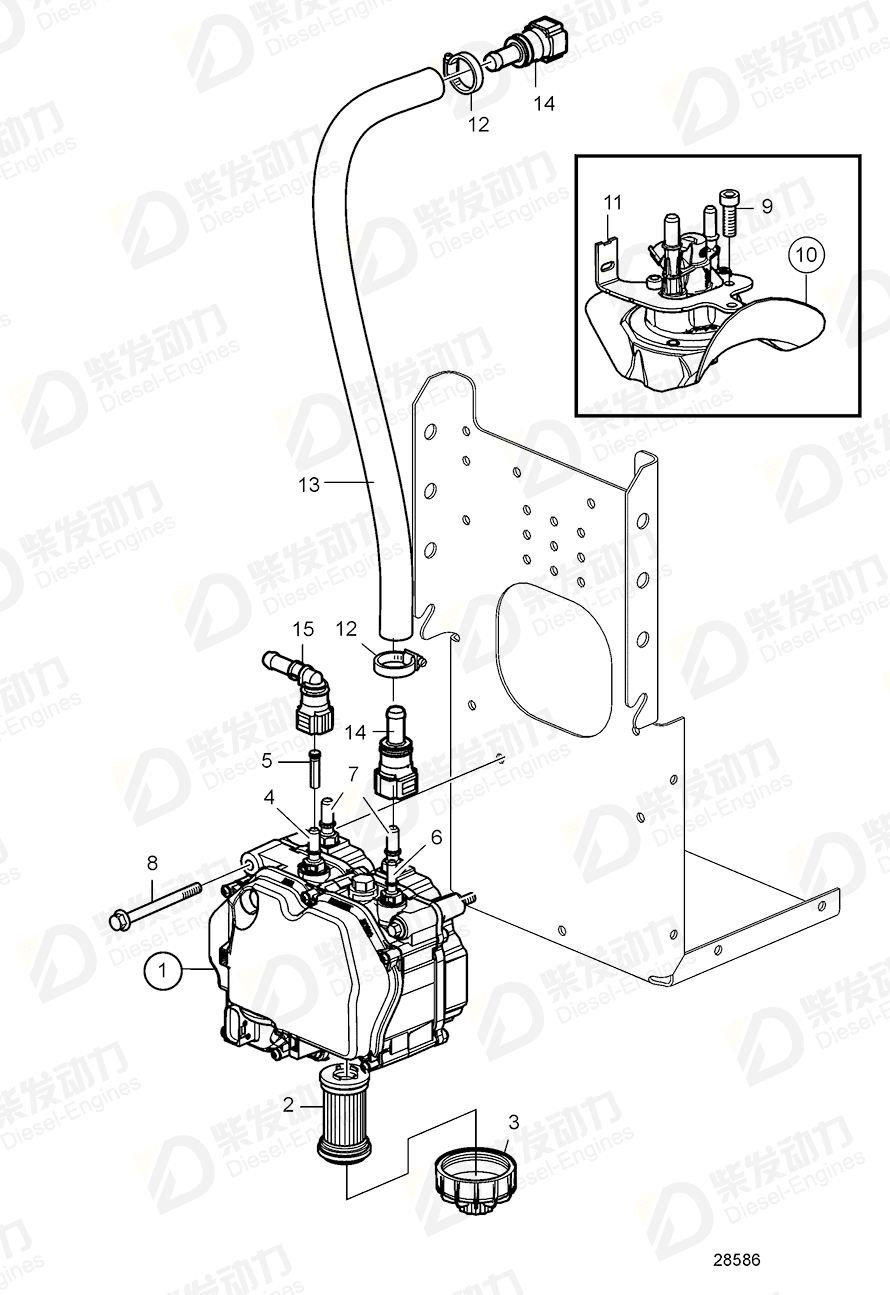 volvo penta Filter 21516229 Drawing volvo penta Filter 21516229 Drawing